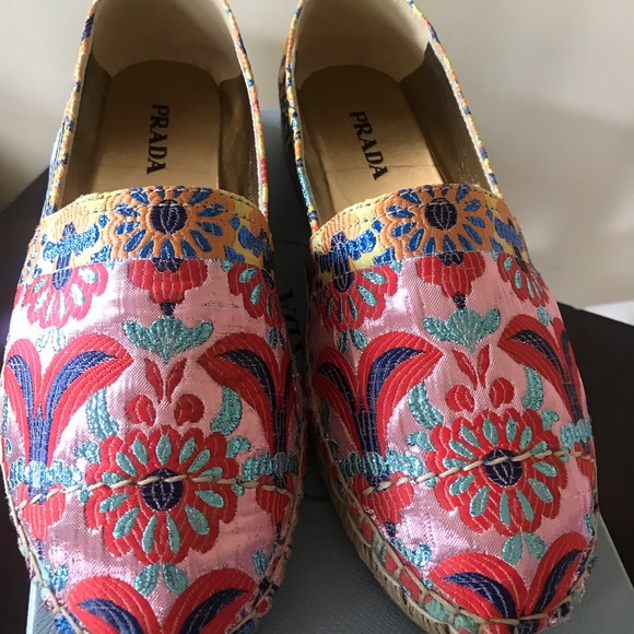 Prada Multicolor Jacquard 20mm Espadrille - Picture 13 of 15